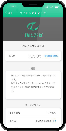 LEVICA：Web 3.0 での決済画面